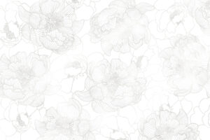 PlateART Duschrückwand Exklusiv Blumen weiss silber floral