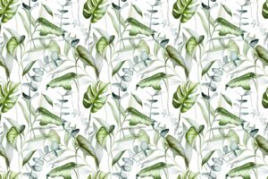 PlateART Duschrückwand Blätter Monstera Eukalyptus