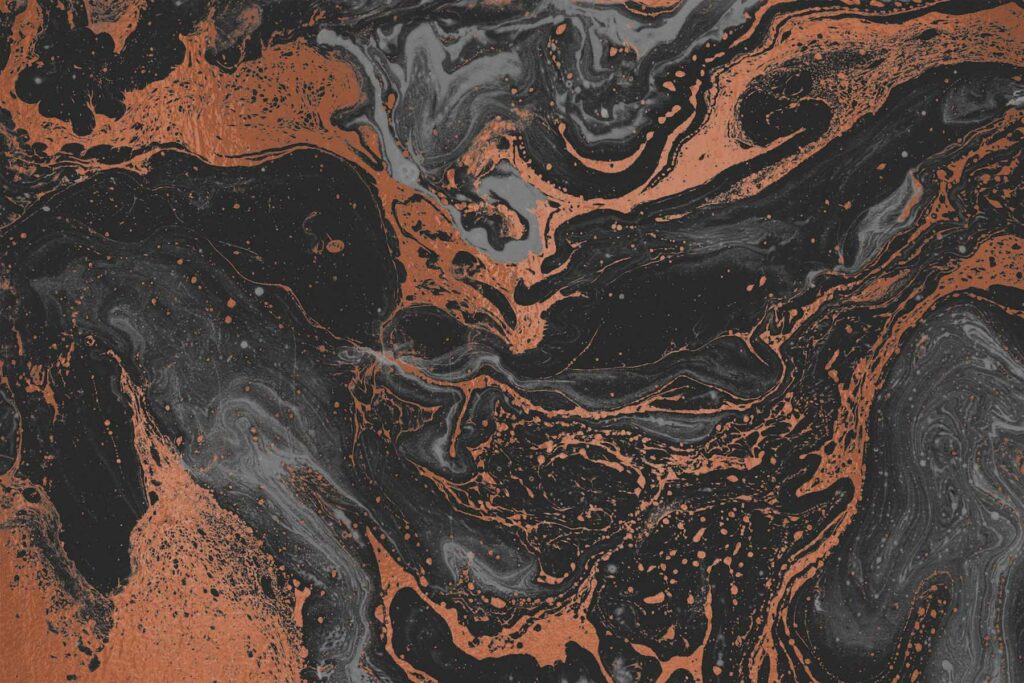 PlateART Duschrückwand Exklusiv grau kupfer glänzend