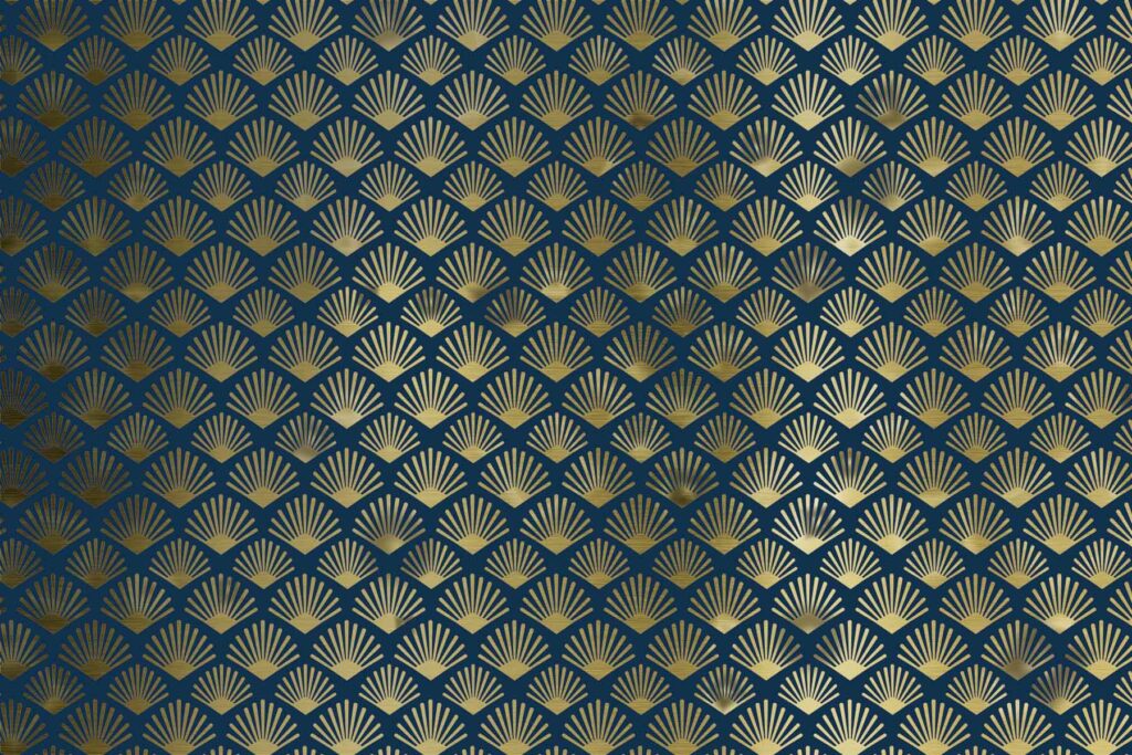 PlateART Duschtückwand Küchenrückwand Designwand Art Deco gold