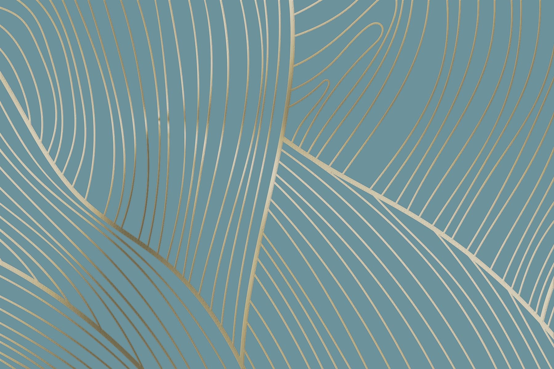 X-Panel Duschrückwand Küchenrückwand Wandverkleidung Exklusiv Goldeffekt modern blau