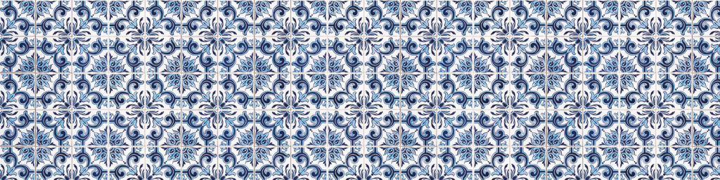 X-Panel Duschrückwand Küchenrückwand Wandverkleidung portugiesische Fliesen blau